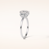 1.91 CT Oval Shaped Cluster Moissanite Engagement Ring