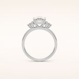 1.91 CT Oval Shaped Cluster Moissanite Engagement Ring