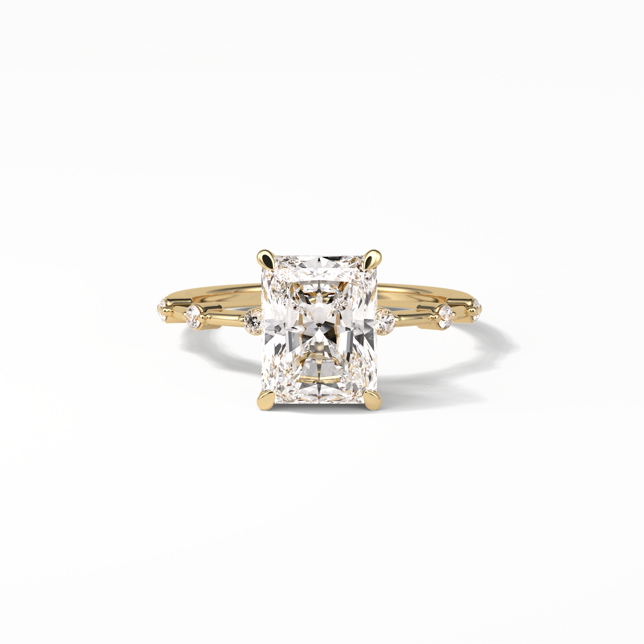 Radiant Dainty Lab Grown Diamond Engagement Ring