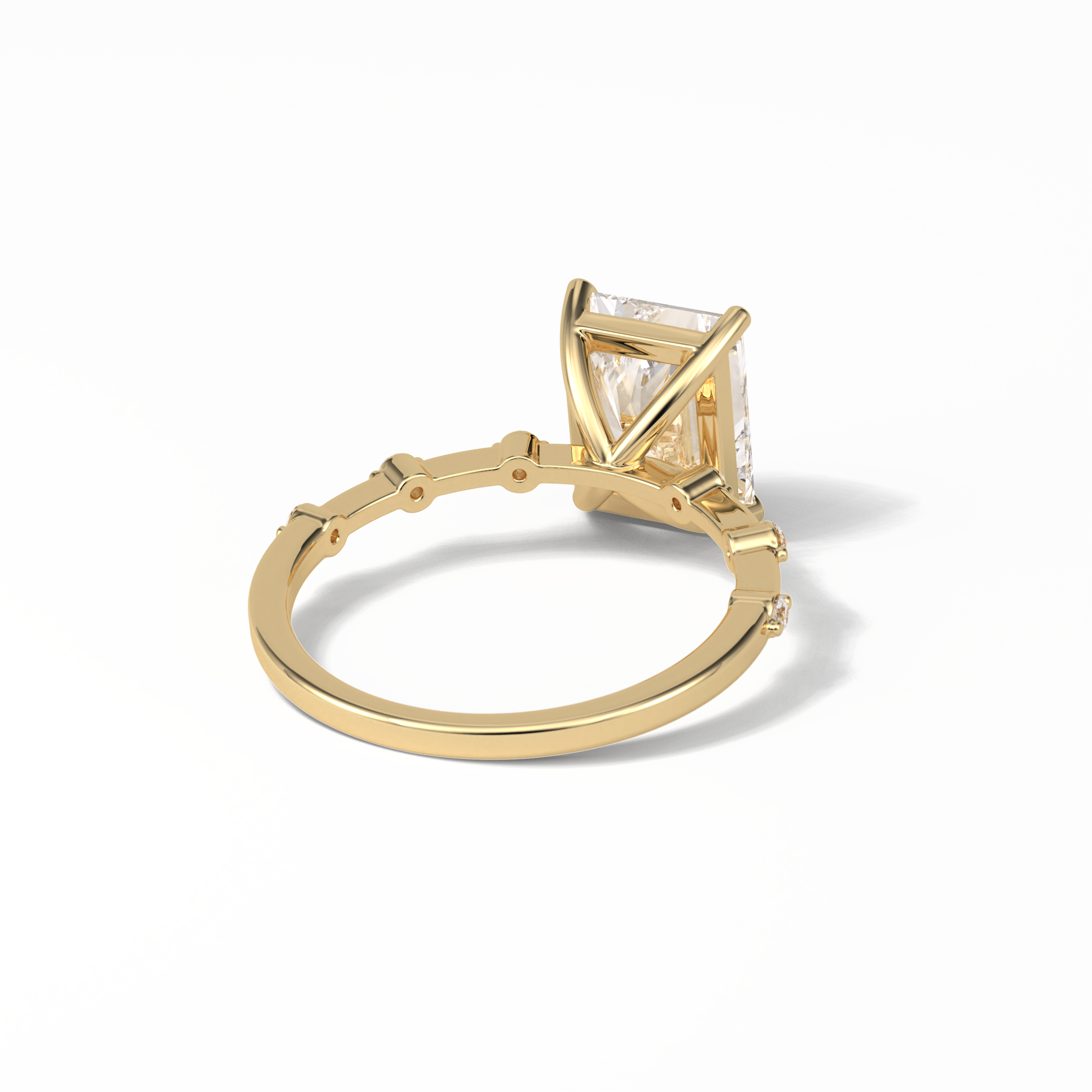 Radiant Dainty Lab Grown Diamond Engagement Ring