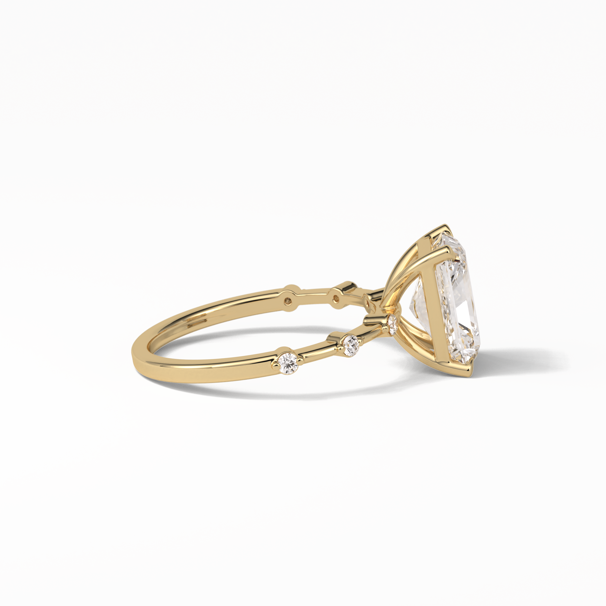 Radiant Dainty Lab Grown Diamond Engagement Ring