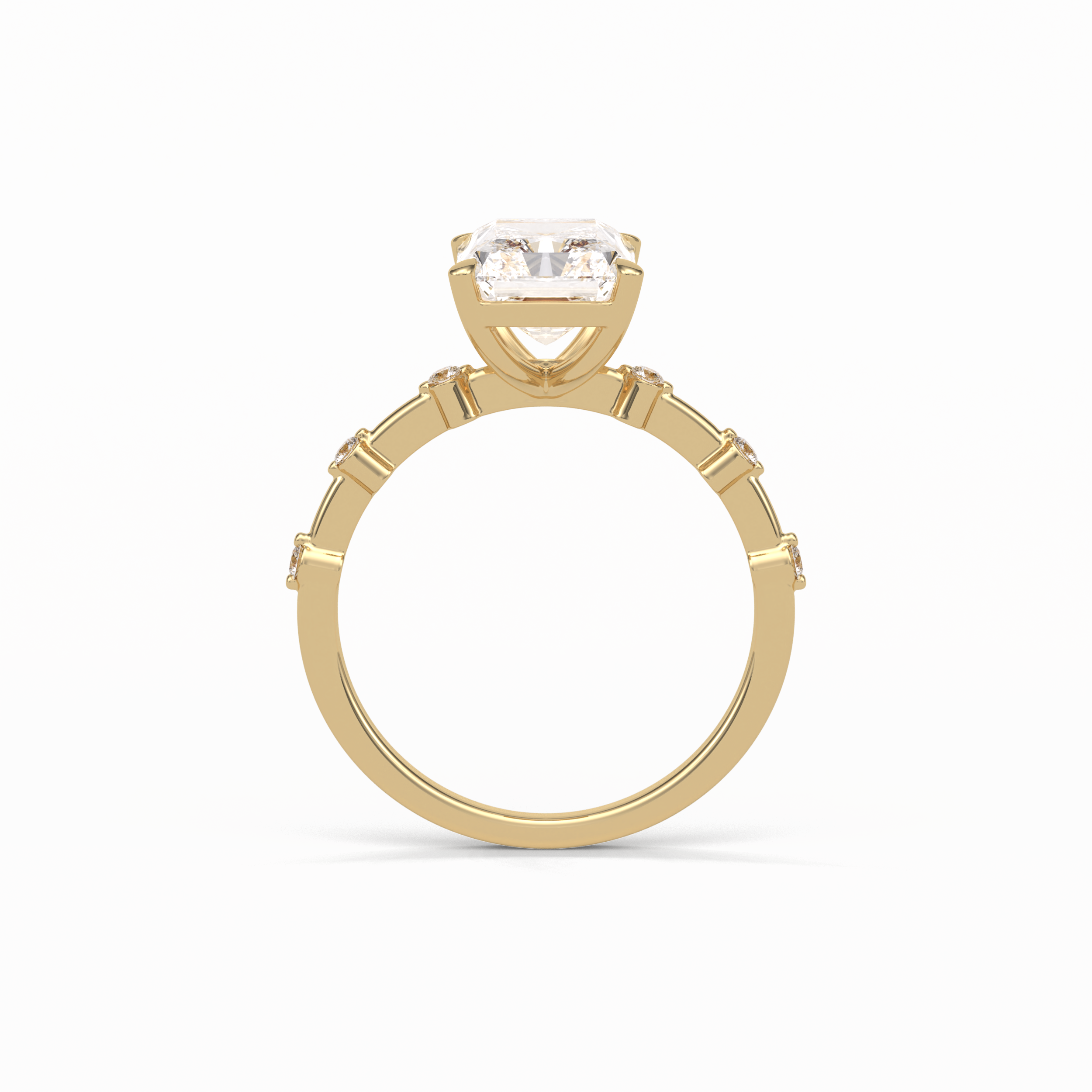 Radiant Dainty Lab Grown Diamond Engagement Ring