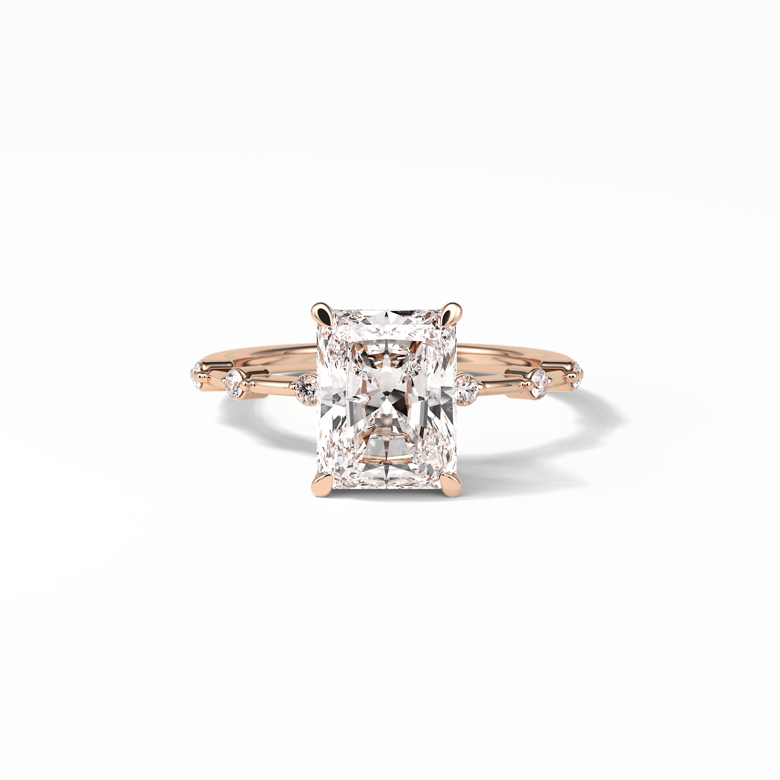 Radiant Dainty Lab Grown Diamond Engagement Ring