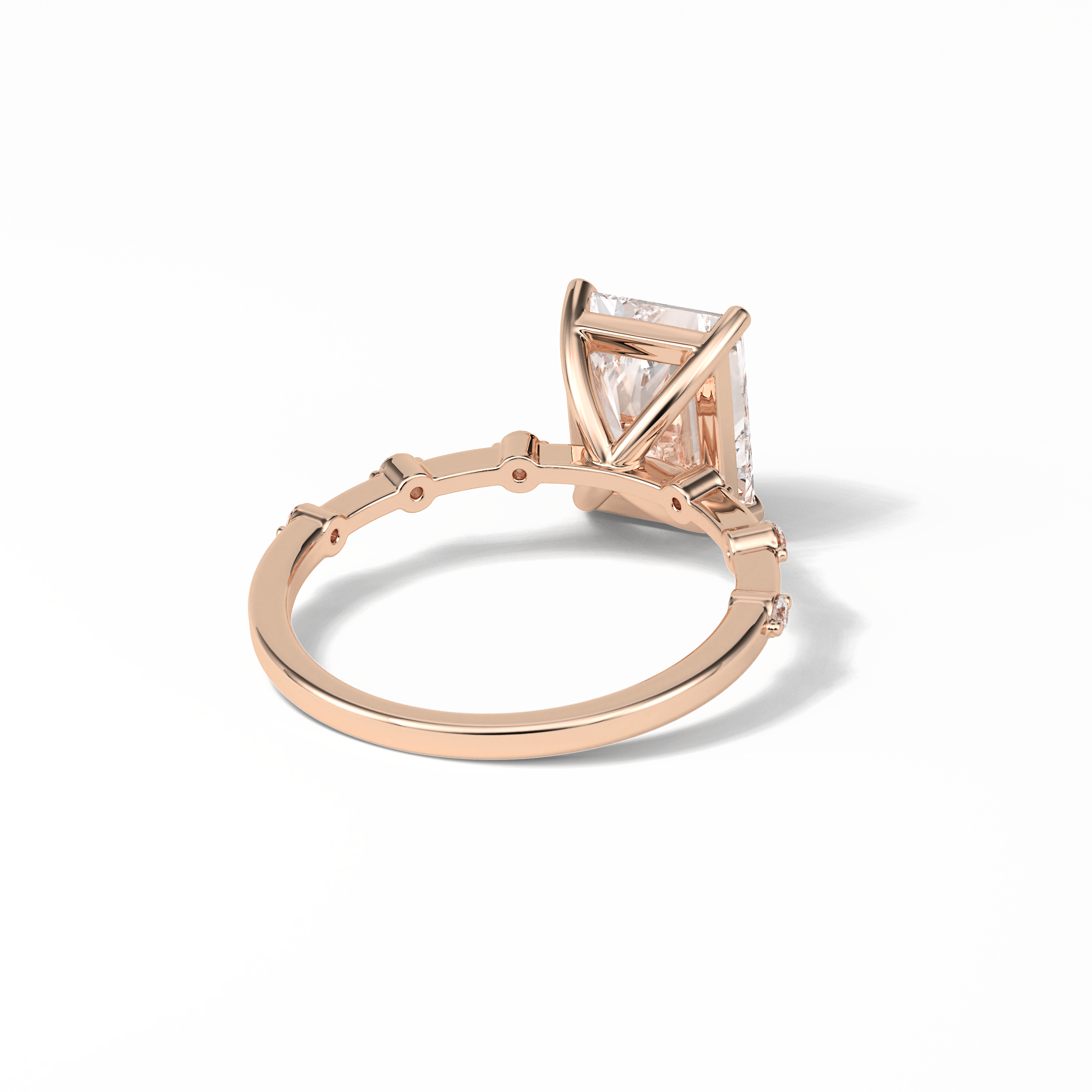 Radiant Dainty Lab Grown Diamond Engagement Ring