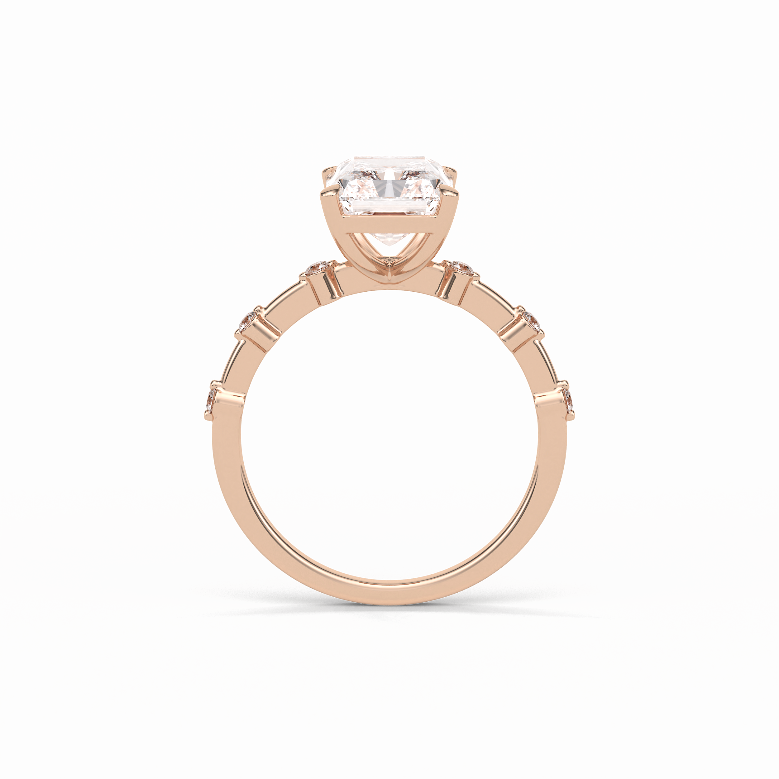 Radiant Dainty Lab Grown Diamond Engagement Ring