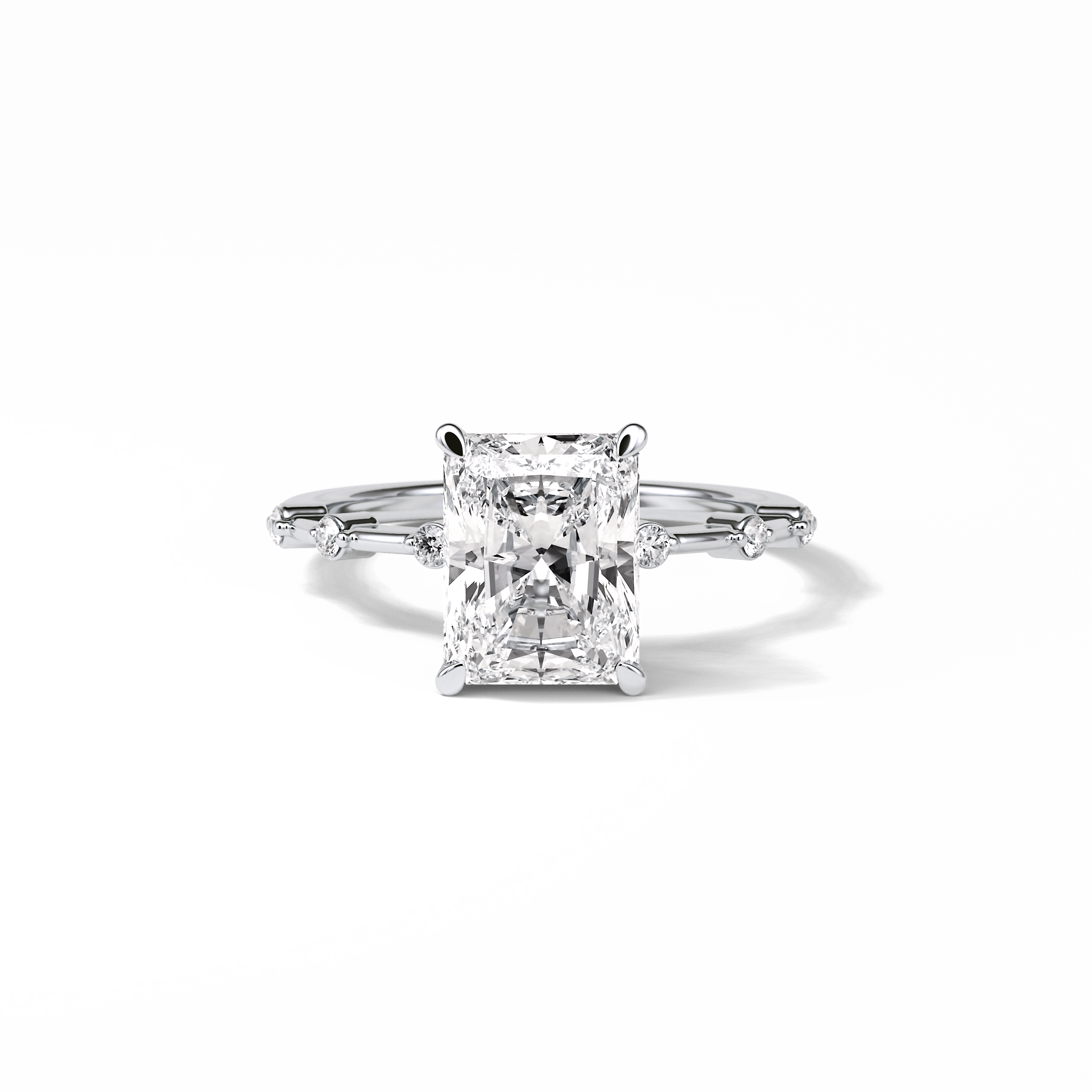 Radiant Dainty Lab Grown Diamond Engagement Ring