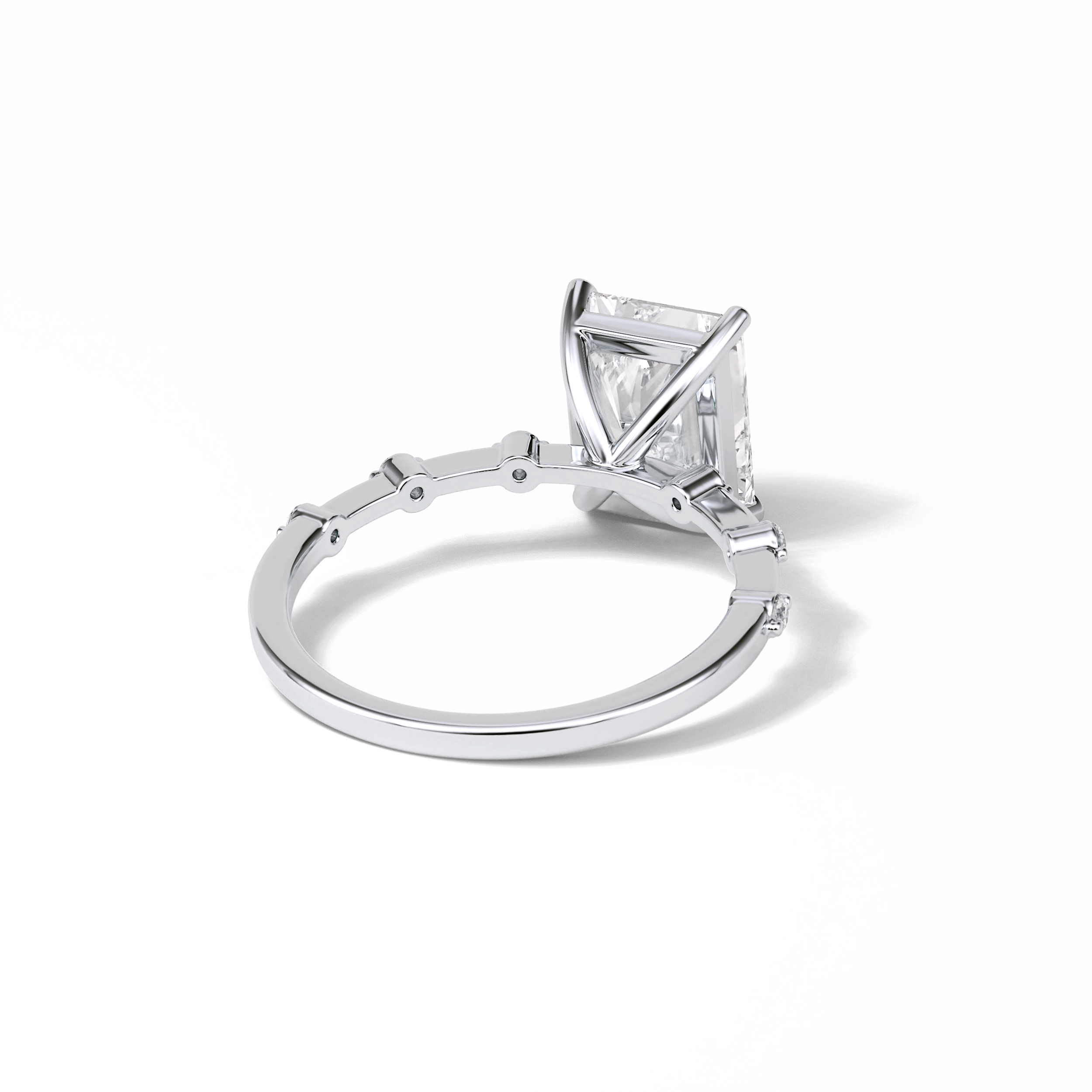 Radiant Dainty Lab Grown Diamond Engagement Ring