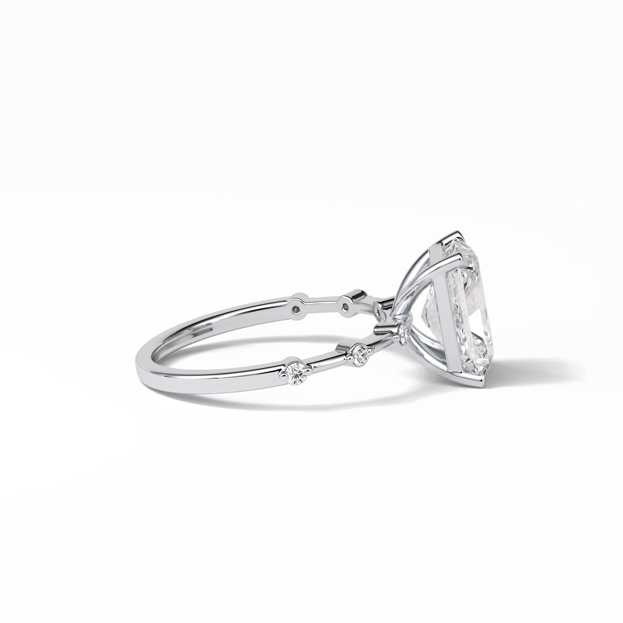 Radiant Dainty Lab Grown Diamond Engagement Ring