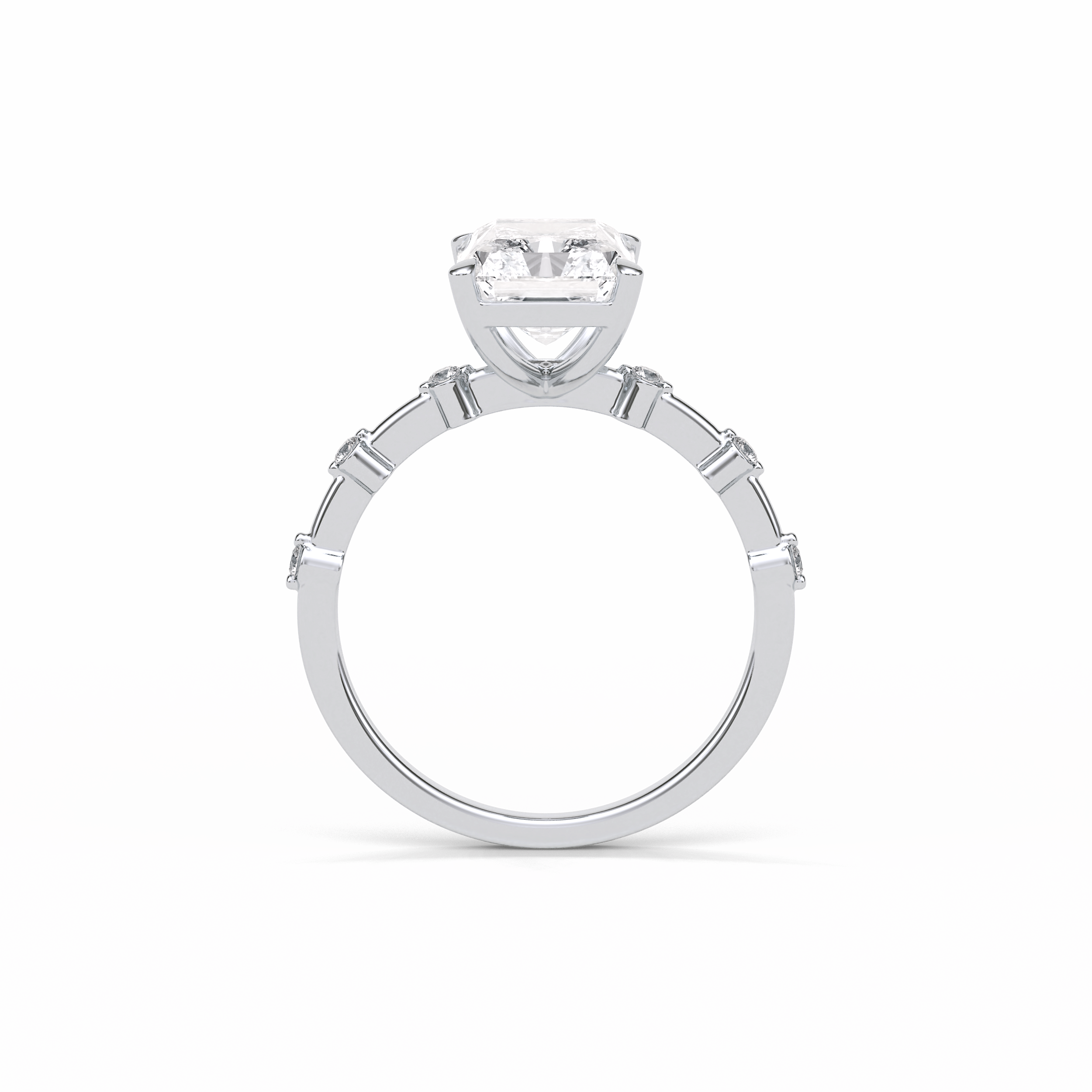 Radiant Dainty Lab Grown Diamond Engagement Ring