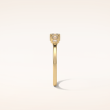 0.3 TCW Round Shaped Moissanite Five Stone Wedding Band