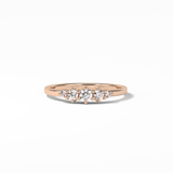 0.3 TCW Round Cut Five Stones Wedding Band 15