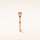 0.3 TCW Round Shaped Moissanite Five Stone Wedding Band