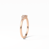 0.3 TCW Round Cut Five Stones Wedding Band 18