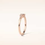 0.3 TCW Round Shaped Moissanite Five Stone Wedding Band