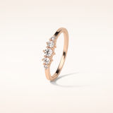 0.3 TCW Round Shaped Moissanite Five Stone Wedding Band