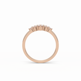 0.3 TCW Round Cut Five Stones Wedding Band 16