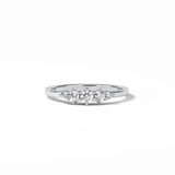 0.3 TCW Round Cut Five Stones Wedding Band 1