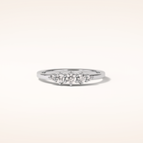 0.3 TCW Round Shaped Moissanite Five Stone Wedding Band