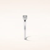 0.3 TCW Round Shaped Moissanite Five Stone Wedding Band