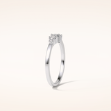 0.3 TCW Round Shaped Moissanite Five Stone Wedding Band