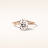 1.91 CT Oval Shaped Solitaire Moissanite Engagement Ring