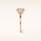 1.91 CT Oval Shaped Solitaire Moissanite Engagement Ring