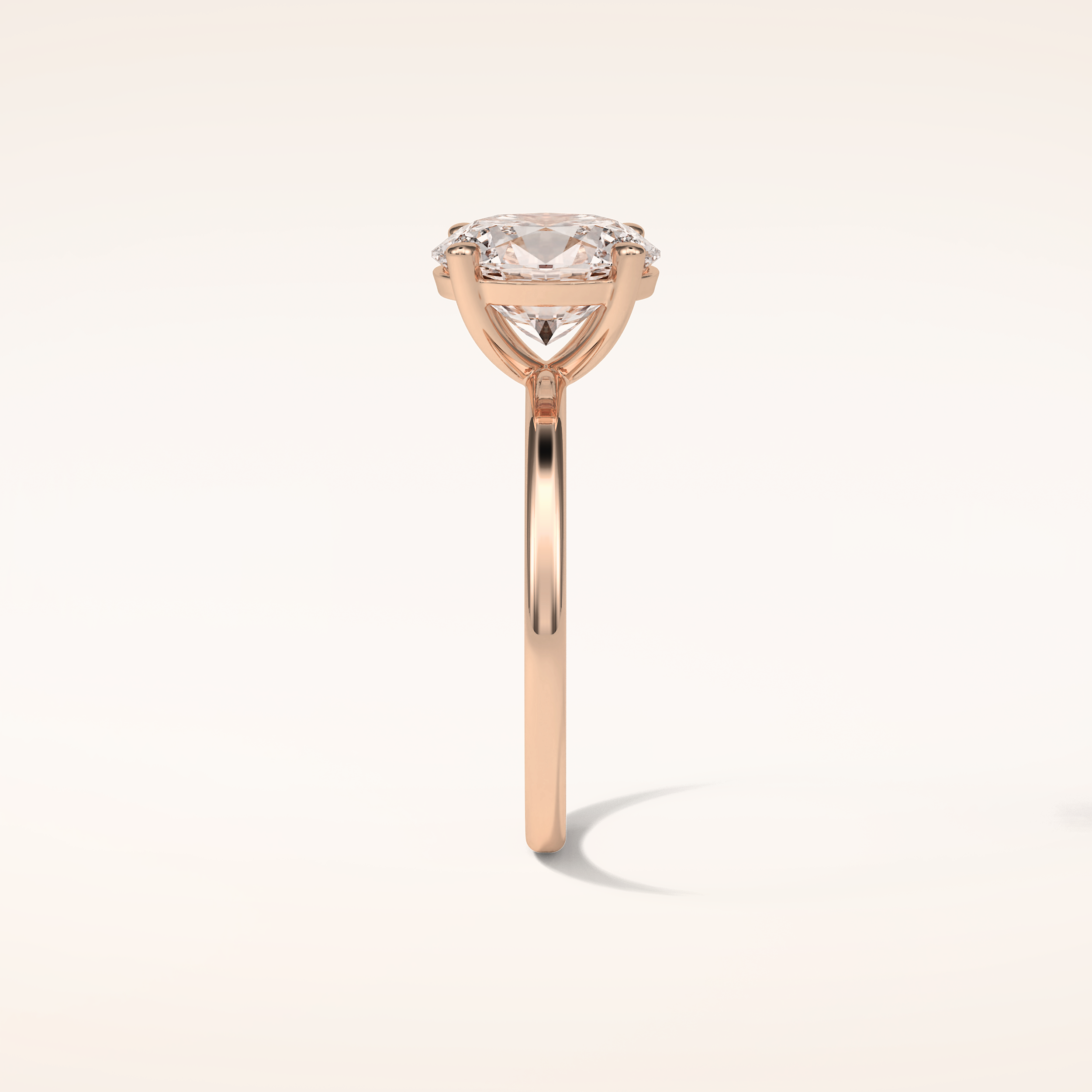 1.91 CT Oval Shaped Solitaire Moissanite Engagement Ring