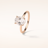 1.91 CT Oval Shaped Solitaire Moissanite Engagement Ring