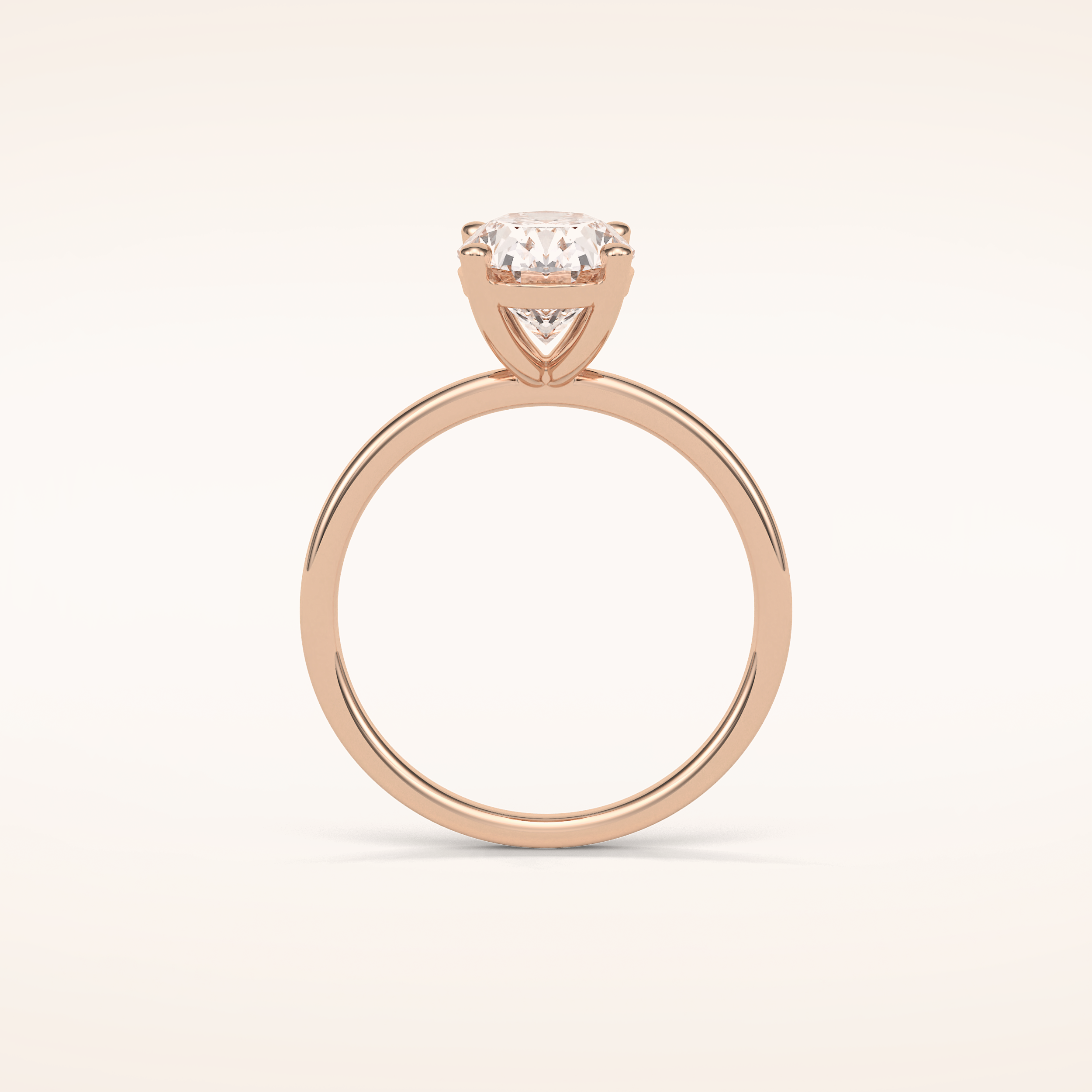 1.91 CT Oval Shaped Solitaire Moissanite Engagement Ring