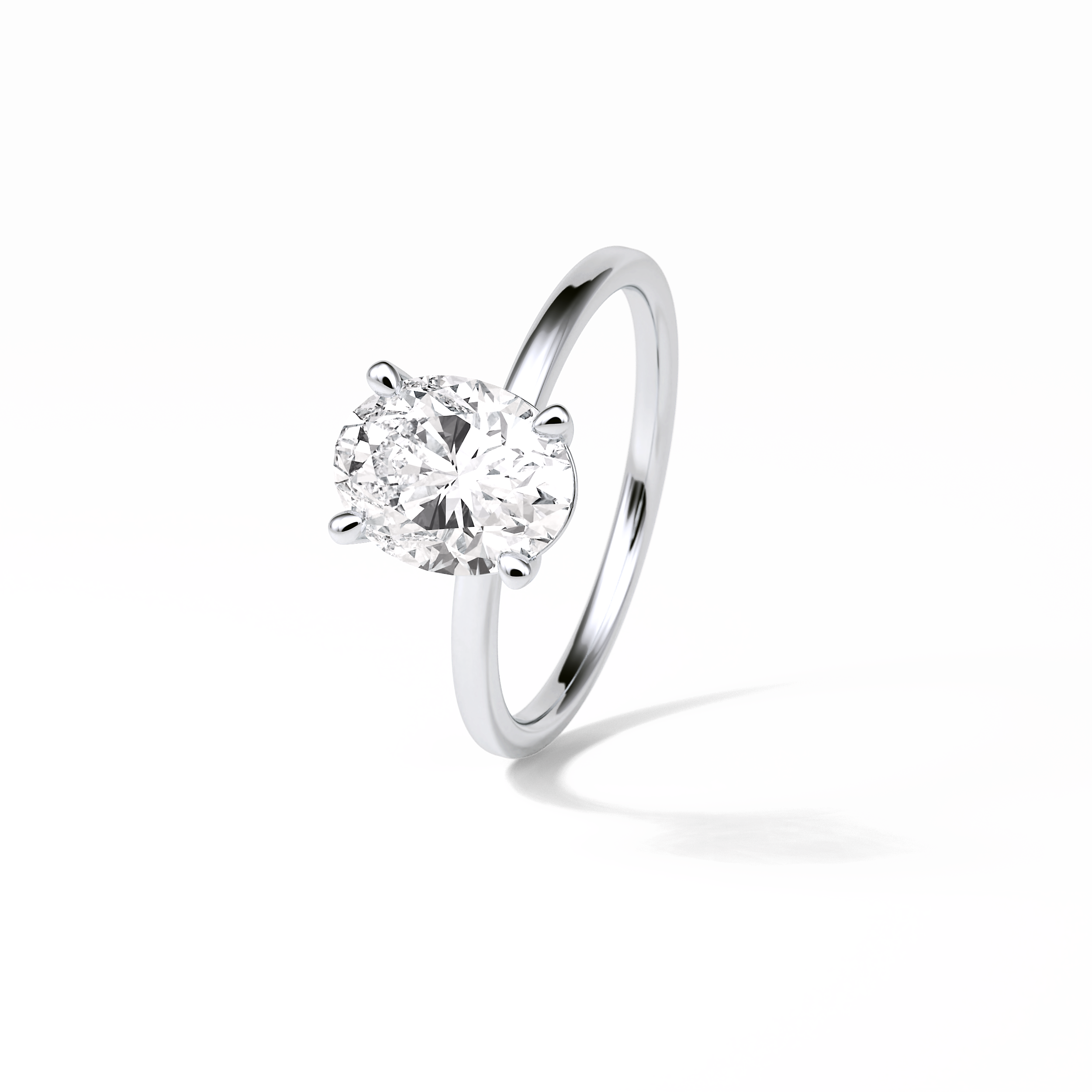 Oval Solitaire Lab Grown Diamond Engagement Ring
