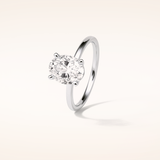 1.91 CT Oval Shaped Solitaire Moissanite Engagement Ring