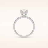 1.91 CT Oval Shaped Solitaire Moissanite Engagement Ring