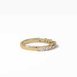 0.64 TCW Baguette and Round Shaped Wedding Band 10