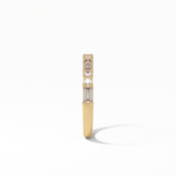 0.64 TCW Baguette and Round Shaped Wedding Band 16