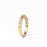 0.64 TCW Baguette and Round Shaped Wedding Band 11