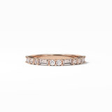 0.64 TCW Baguette and Round Shaped Wedding Band 15