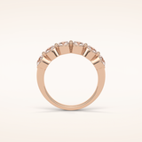 1.36 Round Shaped Moissanite Five Stones Wedding Band