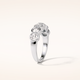 1.36 Round Shaped Moissanite Five Stones Wedding Band