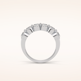 1.36 Round Shaped Moissanite Five Stones Wedding Band