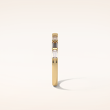 0.56 Baguette Shaped Moissanite Half Eternity Wedding Band