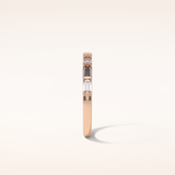 0.56 Baguette Shaped Moissanite Half Eternity Wedding Band