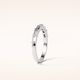 0.56 Baguette Shaped Moissanite Half Eternity Wedding Band