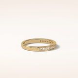 0.3 Round Shaped Moissanite Half Eternity Wedding Band