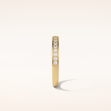 0.3 Round Shaped Moissanite Half Eternity Wedding Band