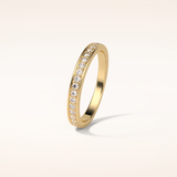 0.3 Round Shaped Moissanite Half Eternity Wedding Band