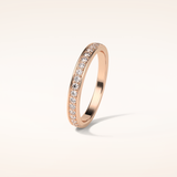 0.3 Round Shaped Moissanite Half Eternity Wedding Band