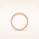 0.3 Round Shaped Moissanite Half Eternity Wedding Band