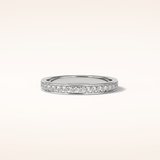 0.3 Round Shaped Moissanite Half Eternity Wedding Band