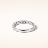 0.3 Round Shaped Moissanite Half Eternity Wedding Band