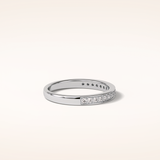 0.3 Round Shaped Moissanite Half Eternity Wedding Band